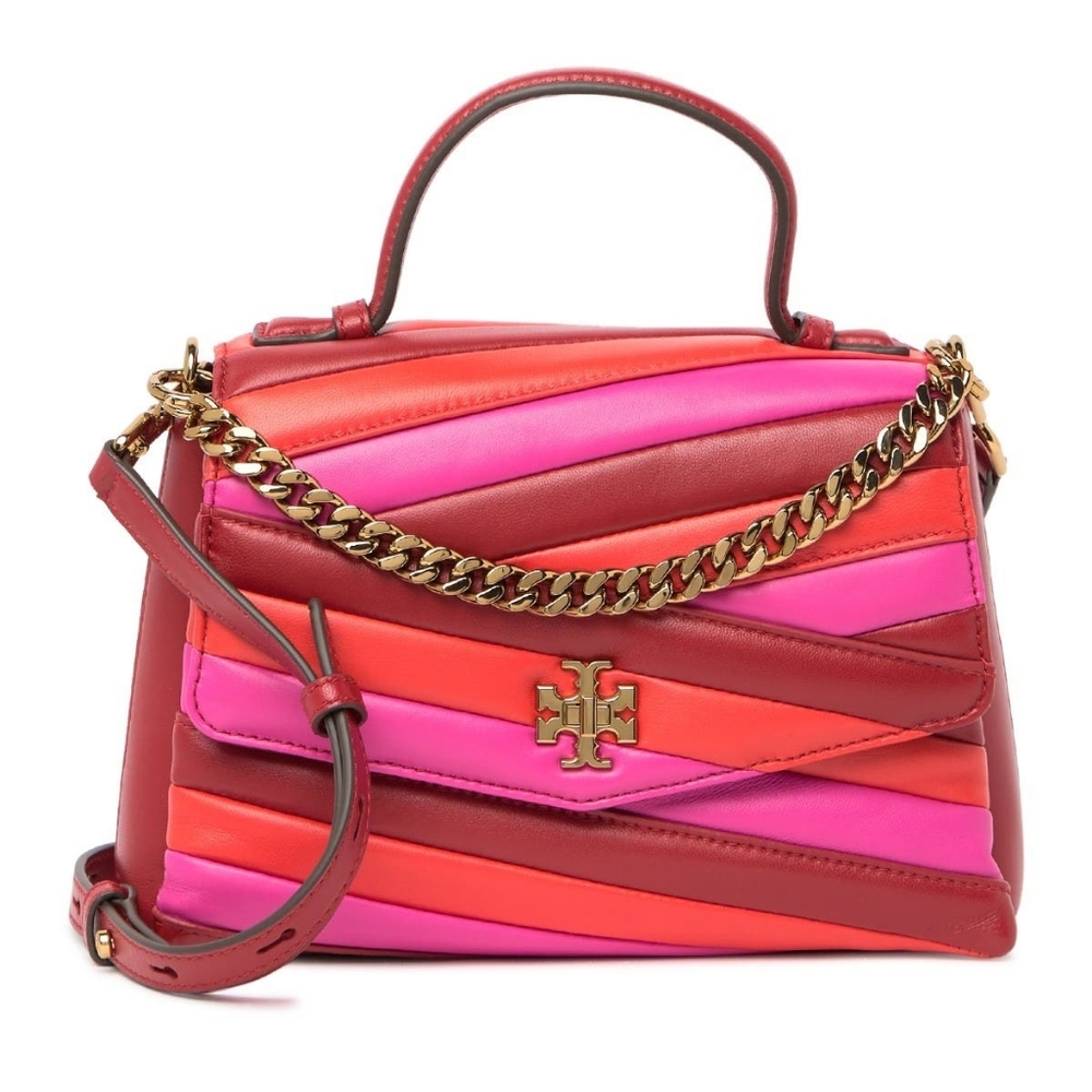 Tory Burch Kira Chevron Colorblock Leather…